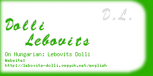 dolli lebovits business card